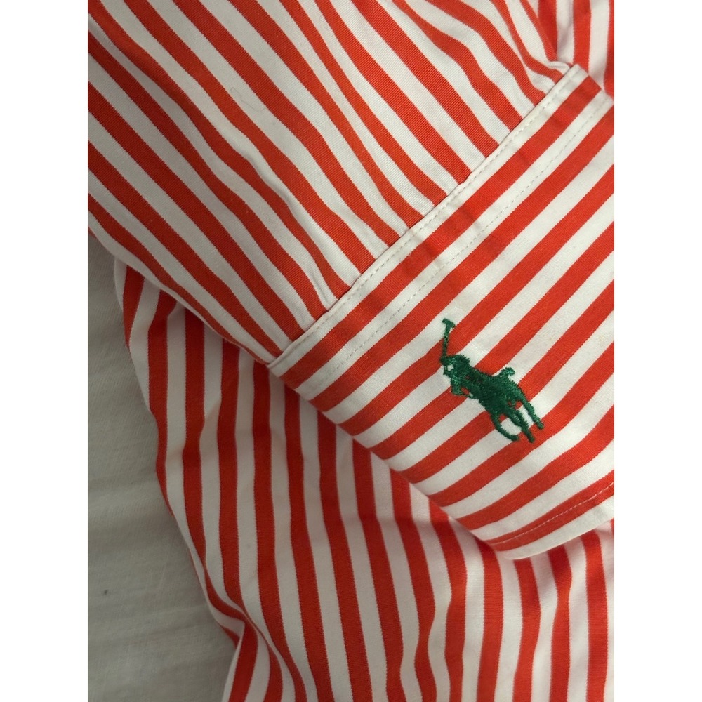 Red and White Striped Button-Up Women's Shirt - Picture 5 of 5